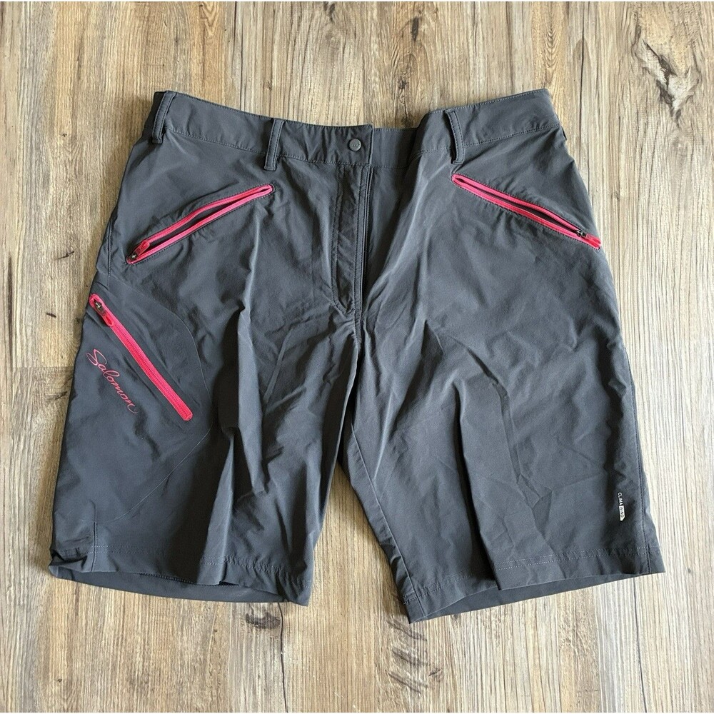 Salomon Men's Gray Athletic Hiking/Biking Shorts Water Resistant 32x10